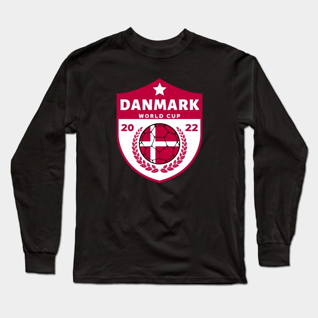 Danmark Football Long Sleeve T-Shirt by footballomatic